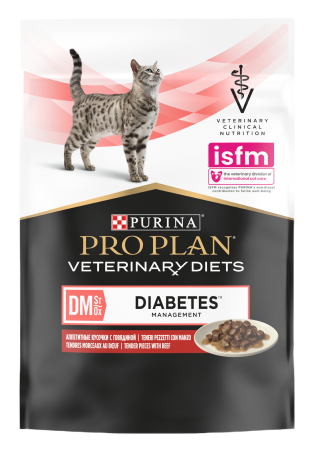 PRO PLAN® VETERINARY DIETS DM ST/OX DIABETES MANAGEMENT ДЛЯ КОШЕК ПРИ САХАРНОМ ДИАБЕТЕ, С ГОВЯДИНОЙ