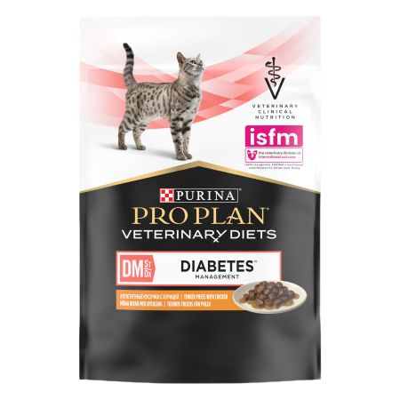 PRO PLAN® VETERINARY DIETS DM ST/OX DIABETES MANAGEMENT ДЛЯ КОШЕК ПРИ САХАРНОМ ДИАБЕТЕ, С КУРИЦЕЙ