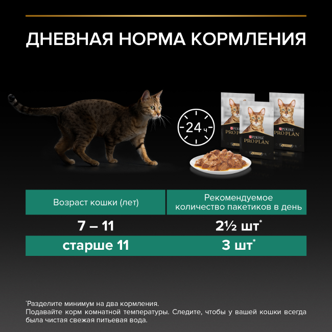 PRO PLAN® MAINTENANCE для взрослых кошек старше 7 лет, с индейкой в соусе