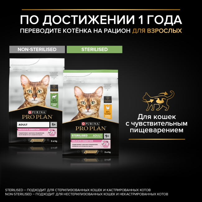 PRO PLAN® DELICATE DIGESTION для котят для чувствительного пищеварения с индейкой